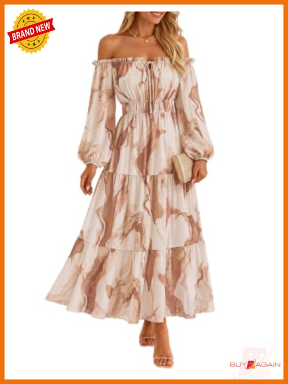 Long Sleeve Floral Chiffon Maxi Dress with Pockets